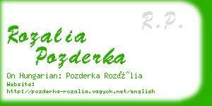 rozalia pozderka business card